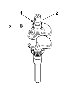 Kohler Sv715-3027 Crankshaft Diagram and Parts List for RZT-S42 (17AF2BDS010-17WF2BDS010-17WF2BDS056-17WF2BDS210)(2012) Cub Cadet Lawn Tractor